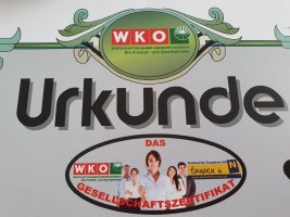 Gesellschaftszertifikat der WKO