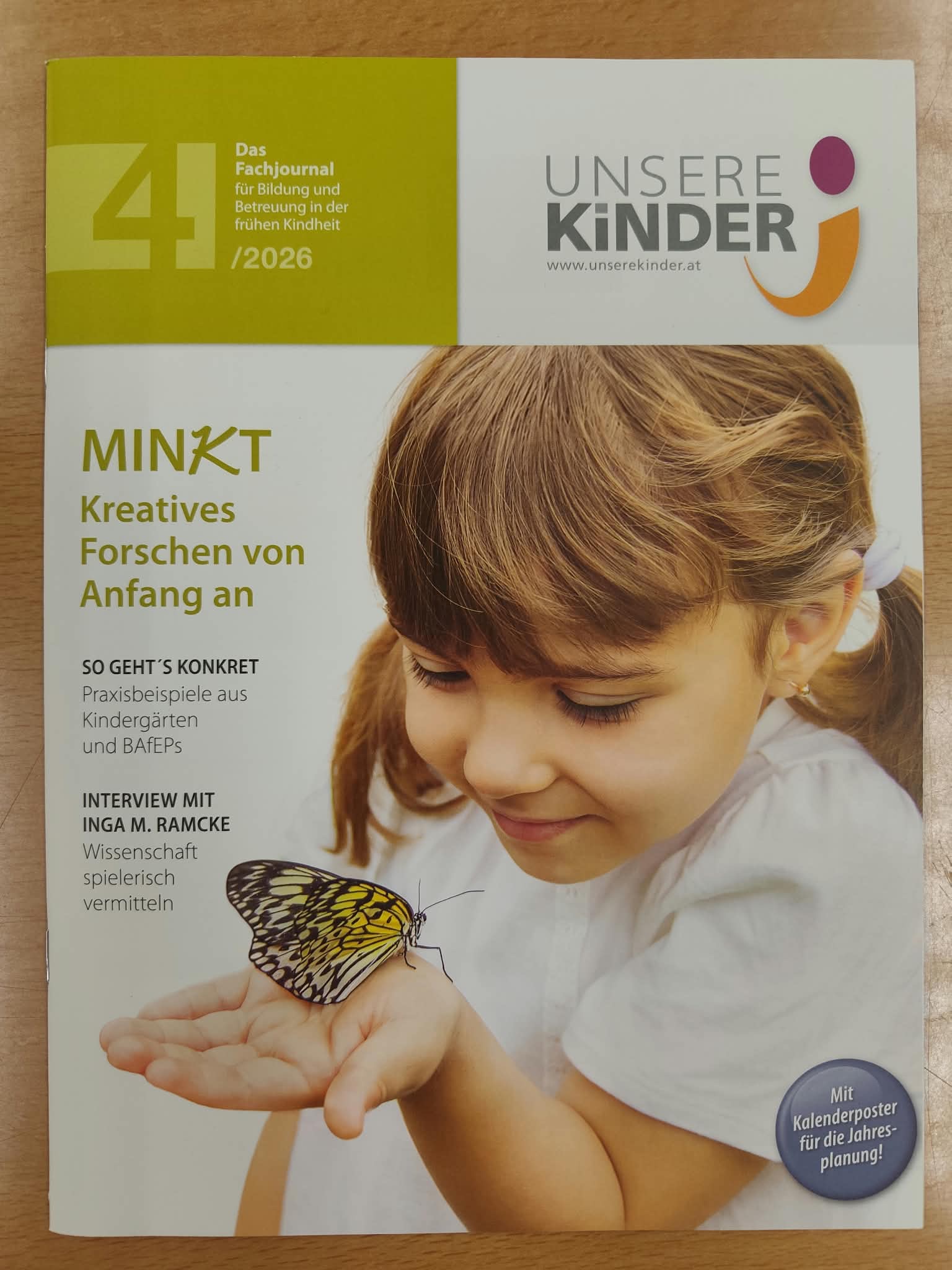 Fachartikel in der Zeitschrift "Unsere Kinder" 